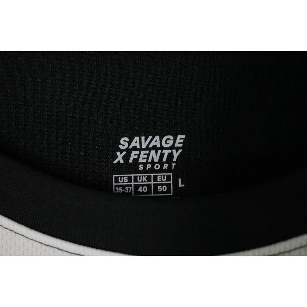 Savage x Fenty Sport Mens Large Jersey Type Spell Out Sweatshirt H924 - Picture 3 of 4